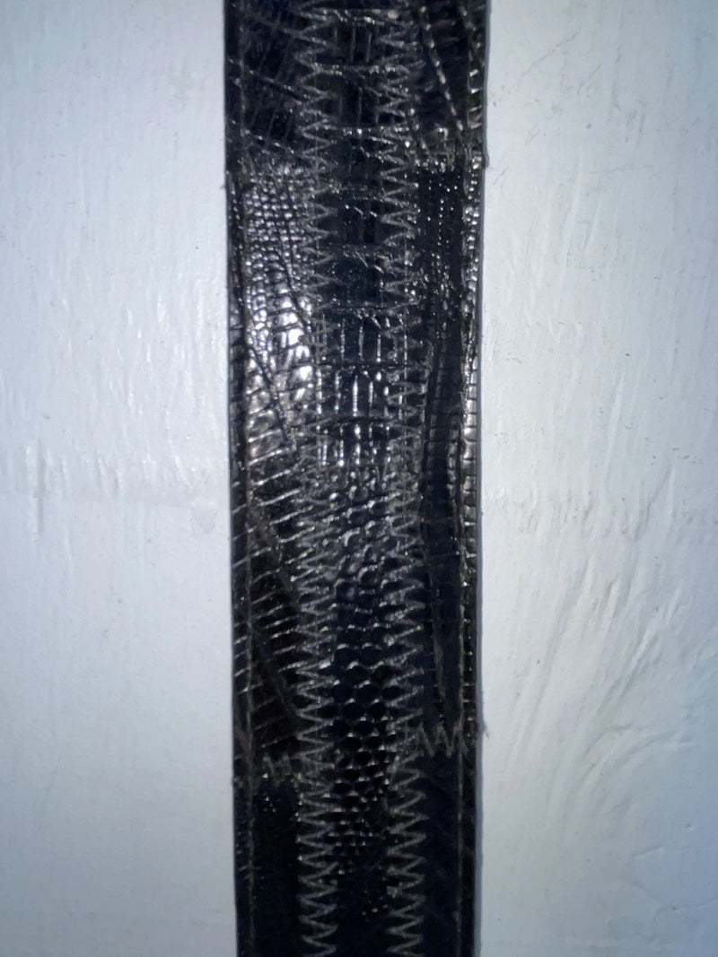 New Black Genuine Leather Stitched 34” Belt #800 Z-158