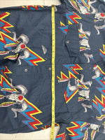 New Men’s GunSmoke Blue Western Design Long Sleeve Button Up Medium V-75