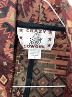 New Women’s Crazy Cowgirl Aztec Short Jacket Small H-607