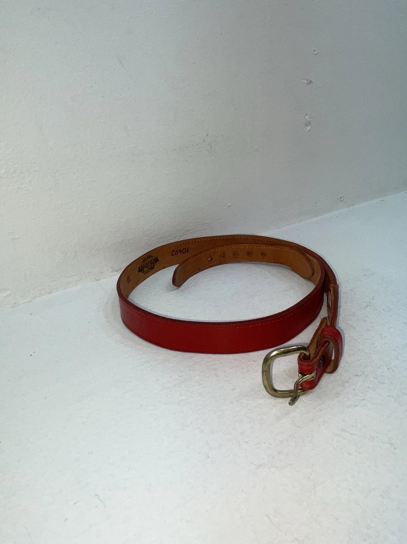 New Red Genuine Leather Wright 30” Belt #10492 Z-86
