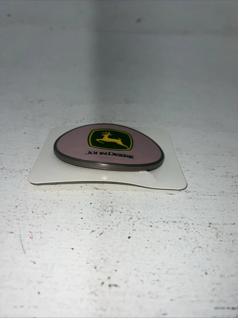 New Women’s John Deere Oval Pink Belt Buckle. JDM610 A-118