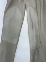 New Women’s Tan Sport Riders Knee Patch English Breeches. 26 L C-51