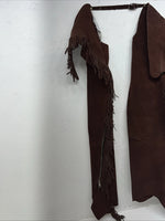 NOS Burgundy Show Chaps With Fringe Adjustable Waist 40 Large L-46
