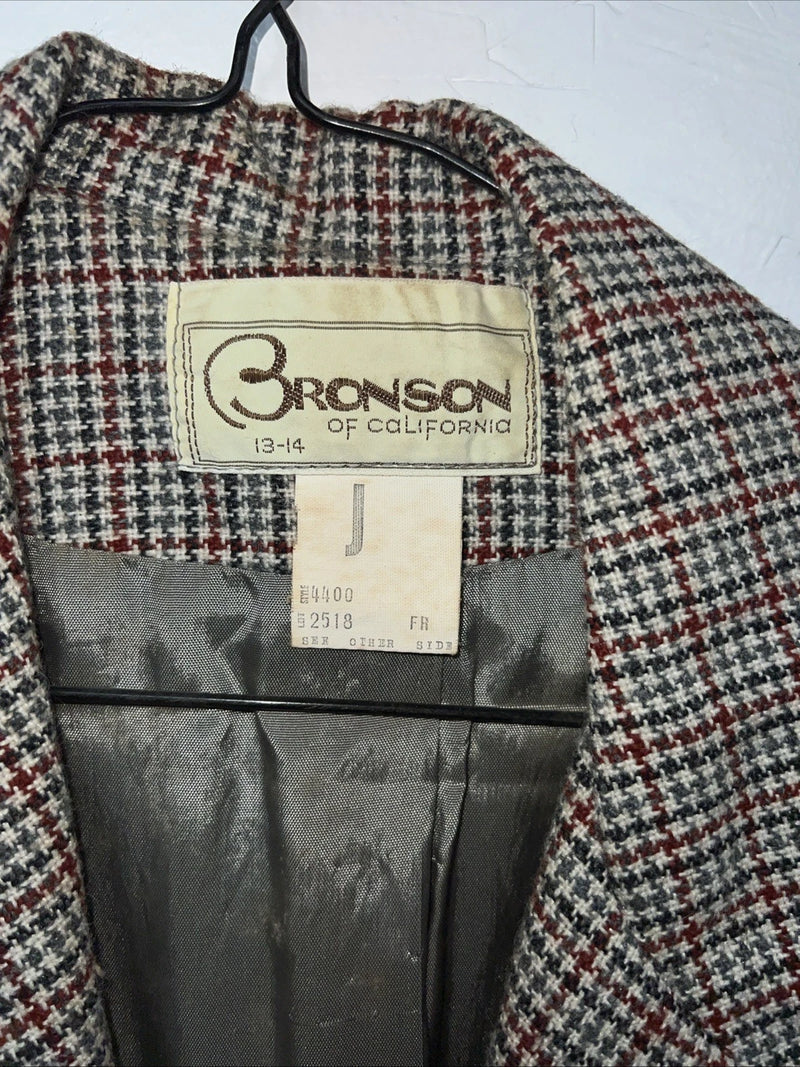 New Womens Red Plaid Bronson Work Blazer 13/14 #4400 UU-12