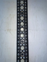 New Black Genuine Leather 3D Pearl And Silver Bling 34” Belt #6090 Z-119