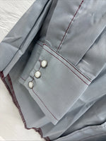 New Youths Dee-Cee Gray Red Long Sleeve Pearl Snap 16 Large V-18