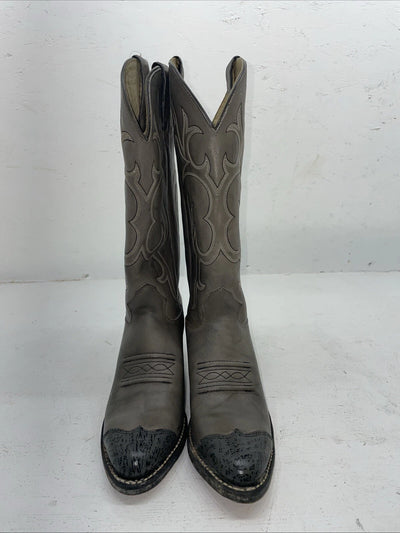 New Women’s Grey Texas Brand Cowboy Boots. 4902 7 M. 18-49