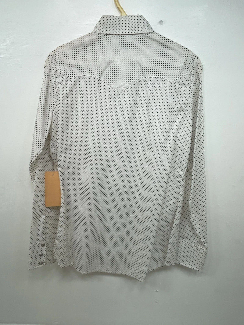 New Women’s Brown Dotted Dickson Jenkins Long Sleeve Button Up Shirt 3B-101