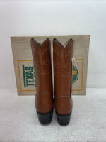 New Men’s Brown Texas Brand Cowboy Boots. B 111 5.5 5 1/2 D. 1-22
