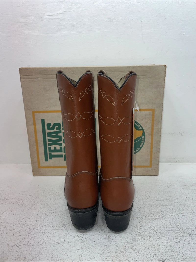New Men’s Brown Texas Brand Cowboy Boots. B 111 5.5 5 1/2 D. 1-22