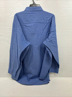 New Men’s ELY Cattleman Blue Long Sleeve Button Up 20.5 X 36 4XL E-100