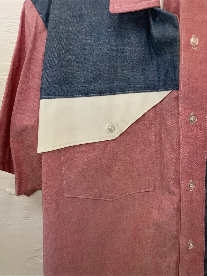 New Men’s Cowboy Threads Multiple Color Short Sleeve Button Up Medium B-97