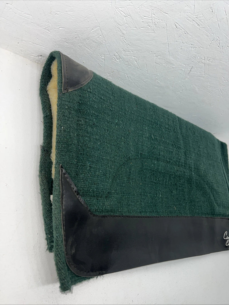 New Connie Combs Green Wool Saddle Pad 32x32 #123181 Pad-3
