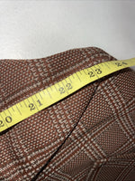 New Men’s Tanbark Red Plaid Suit Jacket 48R #720 X-601