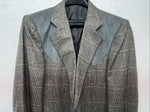 New Men’s HbarC California Ranchwear Grey Plaid Suit Jacket 42R #14753 AA-605