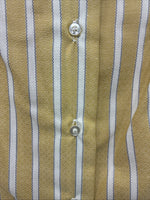 New Women’s Fenton Yellow White Stripe Long Sleeve Button Up Size 14 KK-99