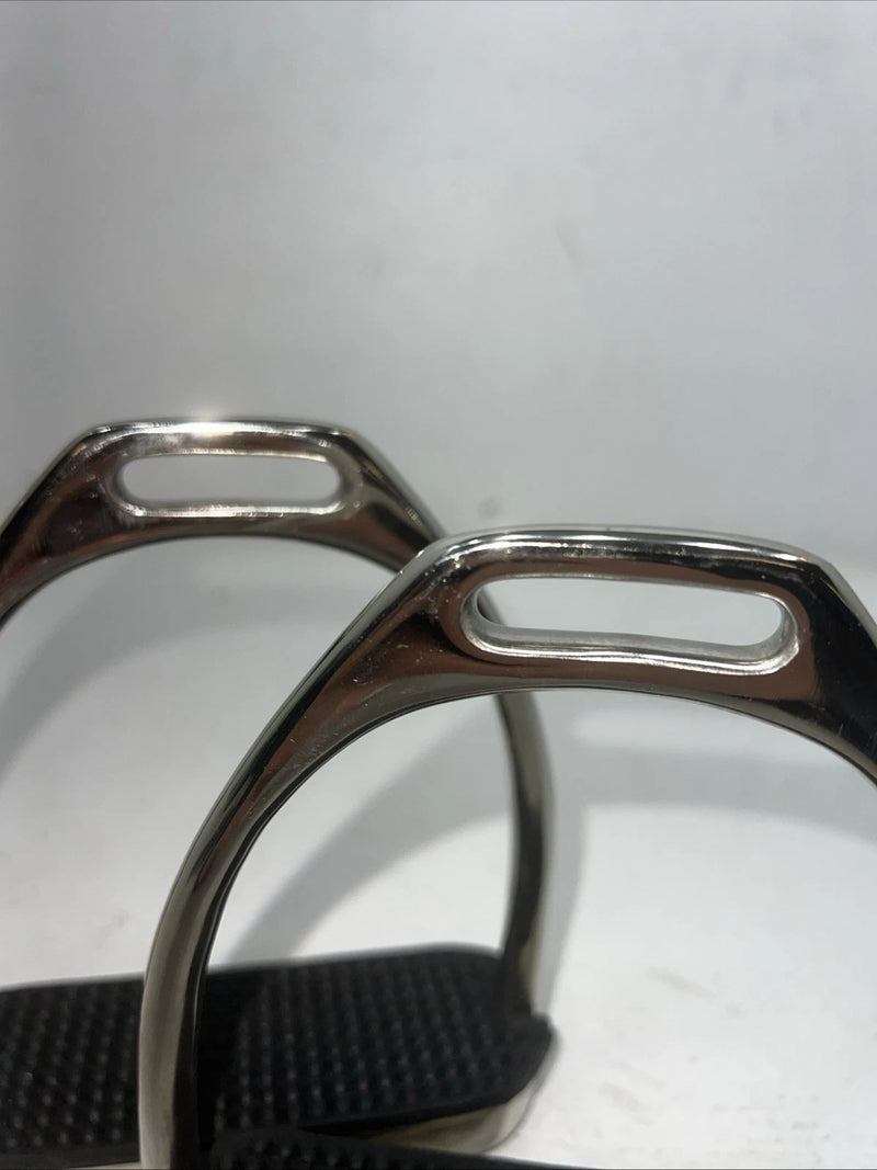 New Tough 1 Chrome Plated Iron 4 1/2” English Stirrups #24-3016 C-501
