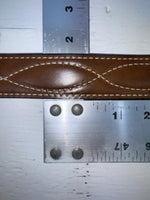 New Brown Genuine Leather Tex Tan Stitched 30” Belt #736H NN-8