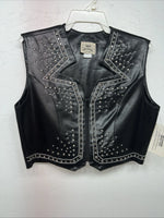 New Women’s 1849 Authentic Ranchwear Black Western Show Vest Medium WW-74