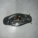New Women’s Congress Leather Silver Gold Barrel Racer Hair Clip. 93306 A-125