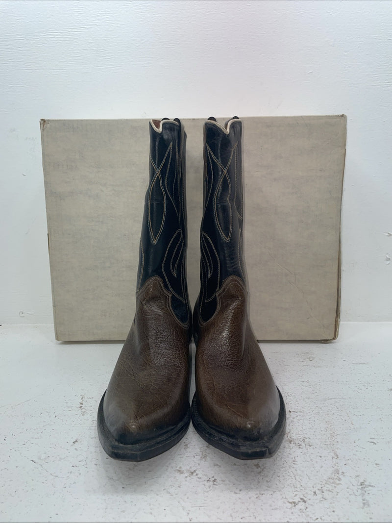 New Men’s Brown Rodeo Cowboy Boots. M 4010 10 D. 7-52