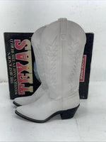New Women’s White Texas Brand Cowboy Boots. L 198917 7 M. 18-45