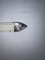 New White Genuine Leather Acme Silver Pendent 24” Belt #AB441 NN-41