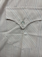 New Men’s ELY Cattleman Multicolor Stripe Long Sleeve Pearl Snap 17 X 34 XL R-66