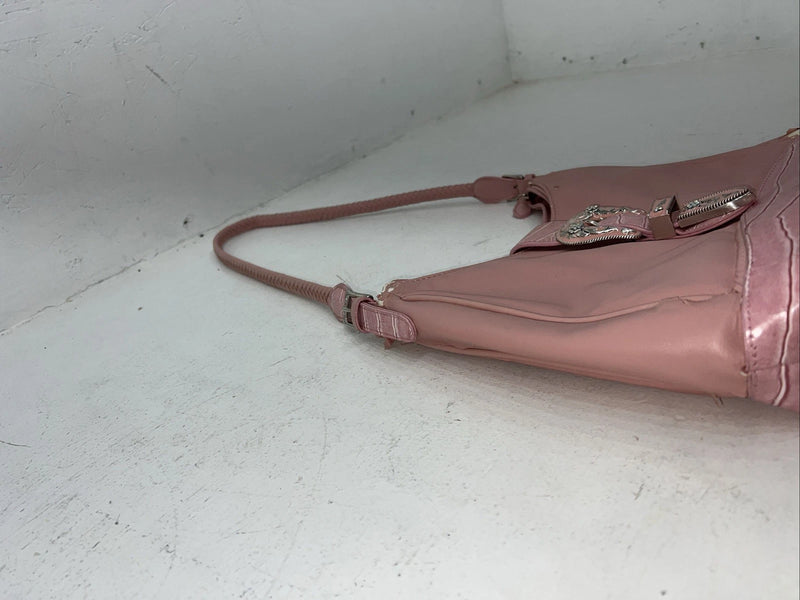 New Double S Pink Purse With Braided Strap #N 7450030 EE-3