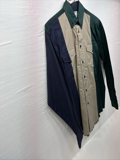 New Men’s Cowboy Thread Multiple Color Button Up Long Sleeve Shirt Medium K-22