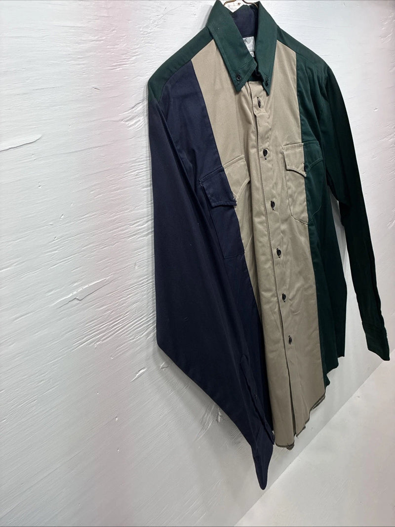 New Men’s Cowboy Thread Multiple Color Button Up Long Sleeve Shirt Medium K-22