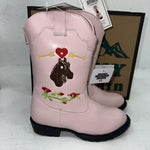 New Children’s Pink Horse Smoky Mountain Cowboy Boots. 1164 11.5 11 1/2. 24-105