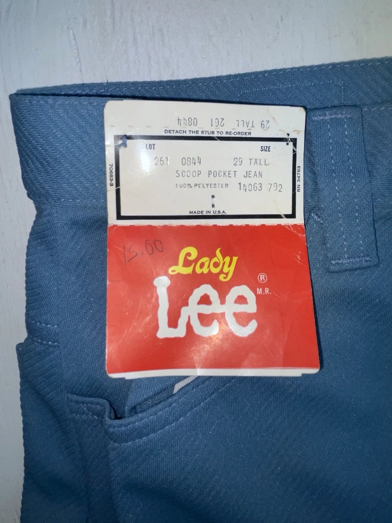 New Vintage Blue Lee Polyester Pants #2610844 3A-99