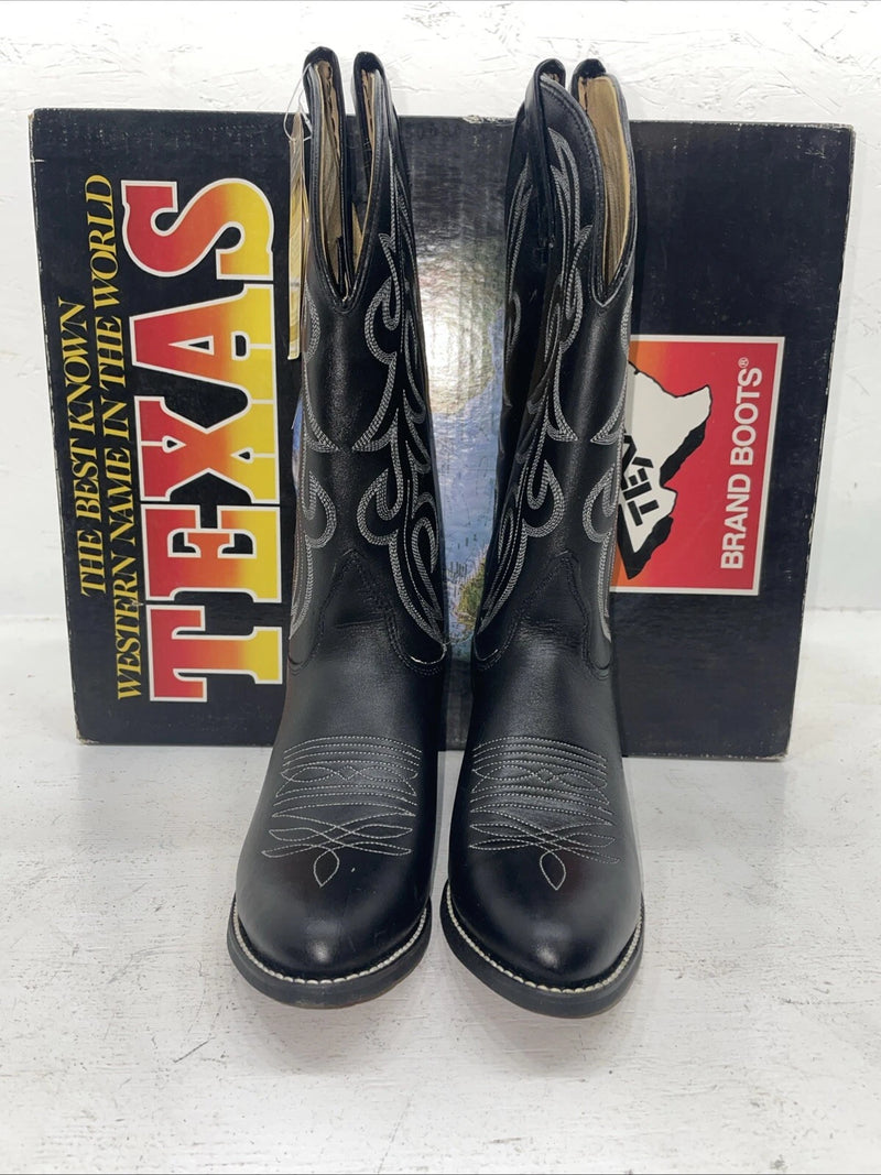 New Women’s Black Texas Brand Cowboy Boots. 4970 7 M. 18-114