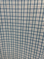 New Men’s White Horse Blue White Plaid Long Sleeve Pearl Snap XL R-71