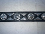 New Black Genuine Leather Nocona Silver Pendent 46” Belt #N2235601 NN-133