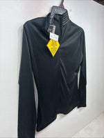 New Women’s Valencia Black Gem Long Sleeve Half Zip Show Shirt Large TT-57