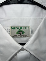 New Men’s White Mesquite Long Sleeve Pearl Snap Shirt. 17.5x37 XL S-5