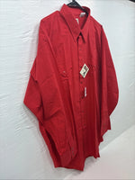 New Men’s ELY Cattleman Red Simple Long Sleeve Pearl Snap 18.5 X 35 2XL K-94