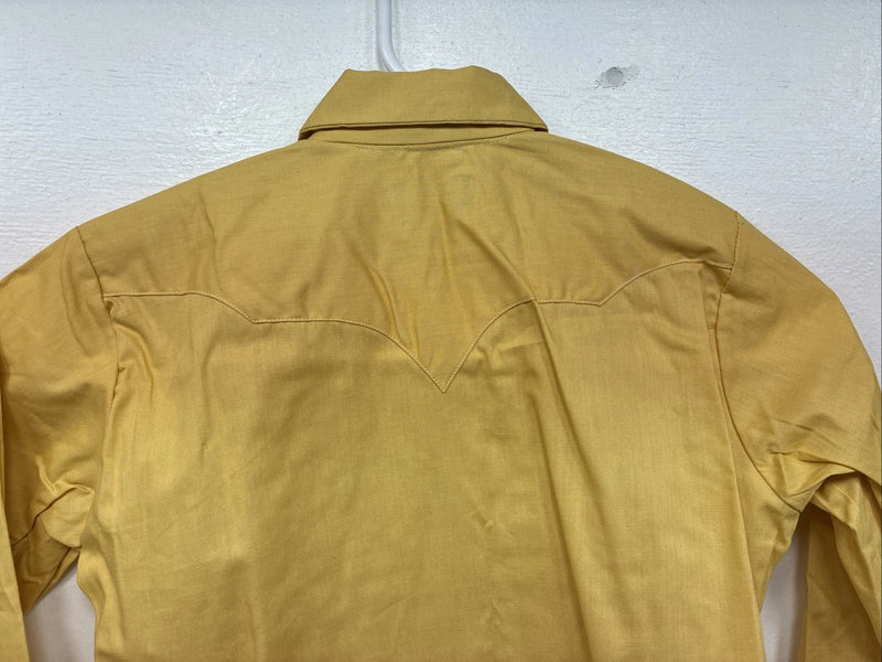 New Kids Karman Yellow Designed Long Sleeve Pearl Snap Size 10 YY-56