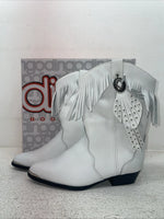 New Youth White With Fringe Dingo Cowboy Boots. I C 3221 3.5 3 1/2 D. 22-30