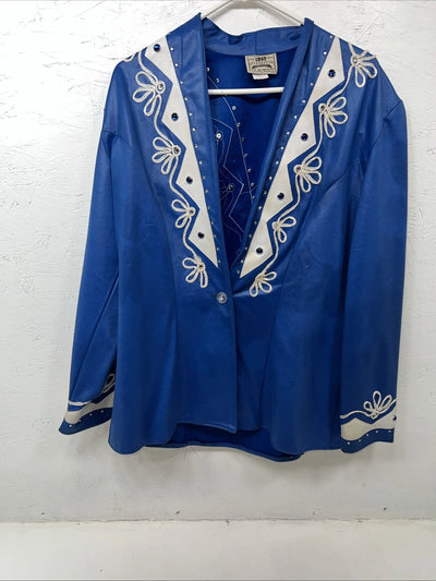 New Women’s 1849 Authentic Ranchwear Blue Western Show Jacket L UU-65