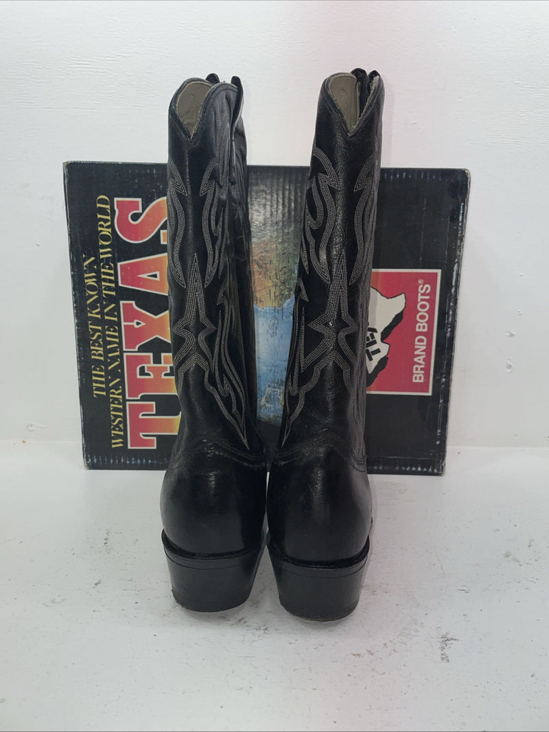 New Men’s Black Texas Brand Cowboy Boots. 7800 11 D. 8-51