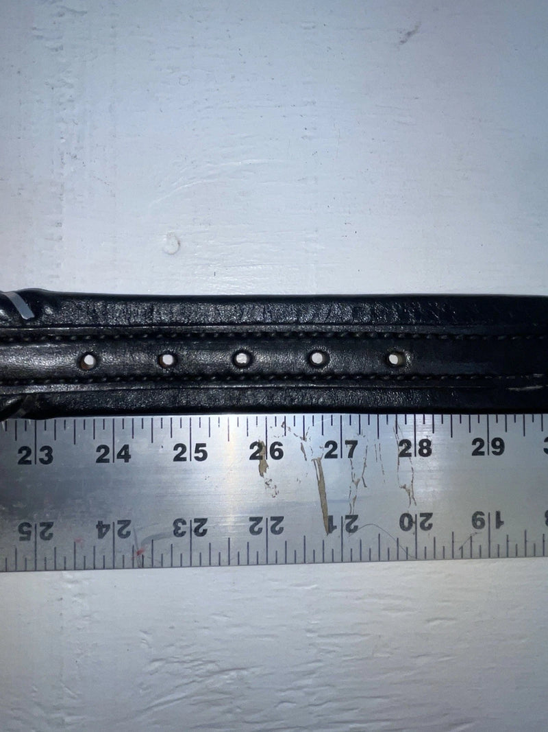 New Black Genuine Leather Weaved 26” Belt #76328 JJ-122