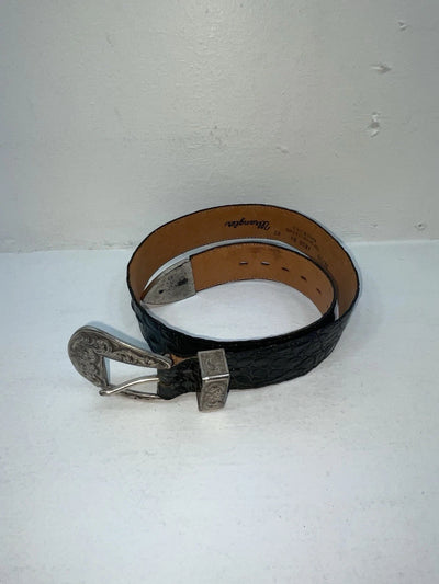 New Black Genuine Leather Wrangler Tooled 28” Belt #6820/01 Z-37