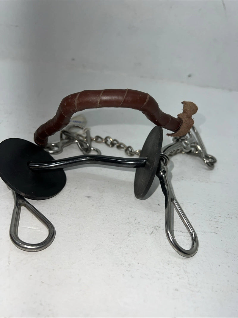 New Congress Leather Mullen Bit With Noseband #48004 U-16
