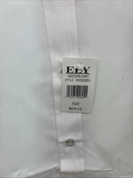 New Kids ELY Classic White Long Sleeve Pearl Snap Size 12 CC-113