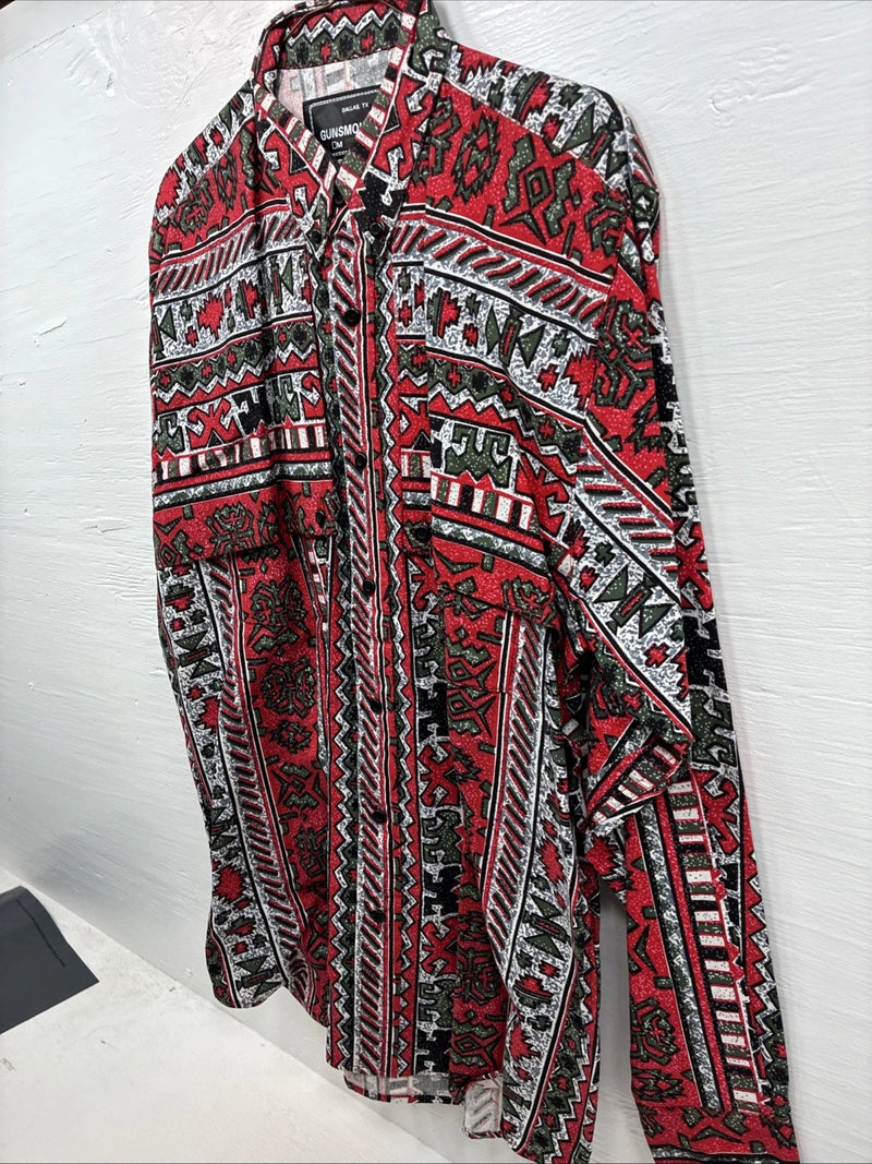  New Men’s GunSmoke Multiple Color Designed Long Sleeve Button Up Medium K-48