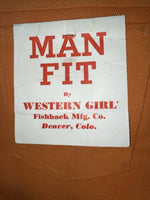 New Vintage Orange Western Girl Denim Pants #31 VV-21
