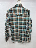 New Kids Panhandle Slim Multicolor Plaid Long Sleeve Pearl Snap Size 10 CC-84